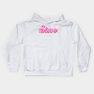 Steve name pink heart Kids Hoodie